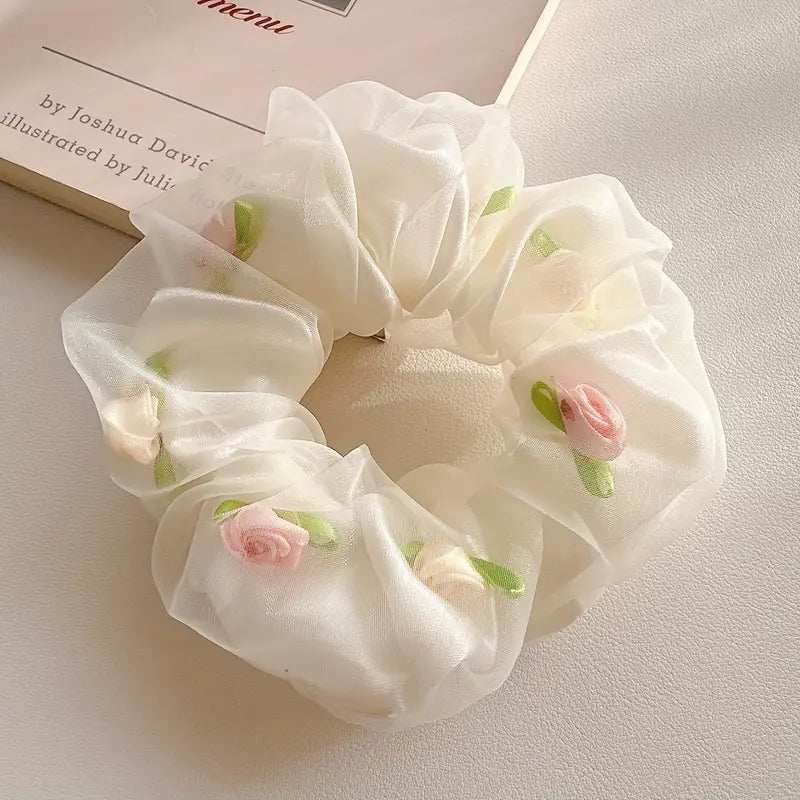 Rose scrunchie